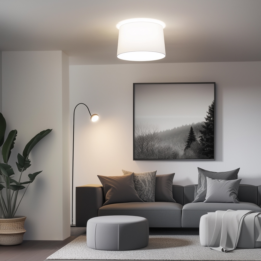 Brilagi - Lámpara LED de techo de superficie CERIA 1xE27/40W/230V Ø 45 cm blanca