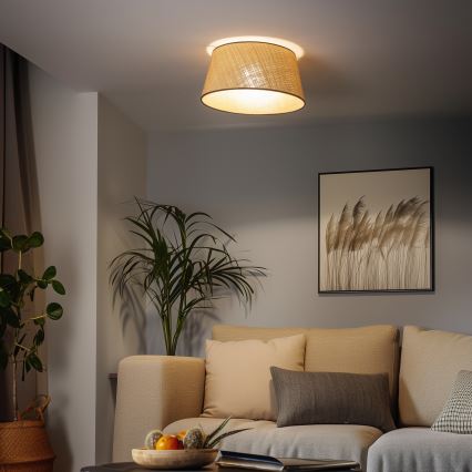 Brilagi - Lámpara LED de techo de superficie CERIA 1xE27/40W/230V Ø 50 cm beige