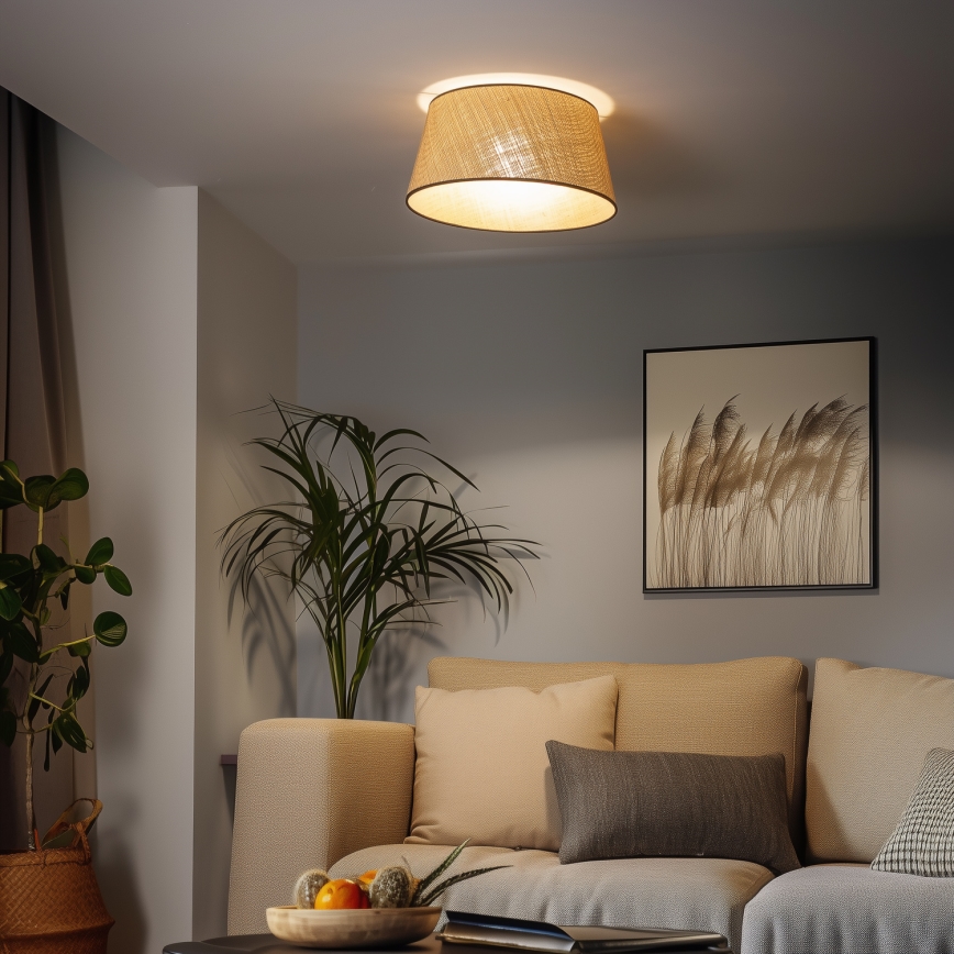 Brilagi - Lámpara LED de techo de superficie CERIA 1xE27/40W/230V Ø 50 cm beige