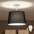 Brilagi - Lámpara LED de techo de superficie CERIA 1xE27/60W/230V Ø 30 cm blanco/negro