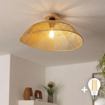 Brilagi - Lámpara LED de techo de superficie CERIA BOHO 1xE27/40W/230V Ø 50 cm marrón/roble
