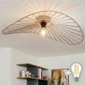Brilagi - Lámpara LED de techo de superficie CERIA WIRE 1xE27/40W/230V 60x80 cm bronce/roble