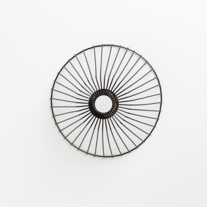 Brilagi - Lámpara LED de techo de superficie CERIA WIRE 1xE27/40W/230V Ø 30 cm negro/roble