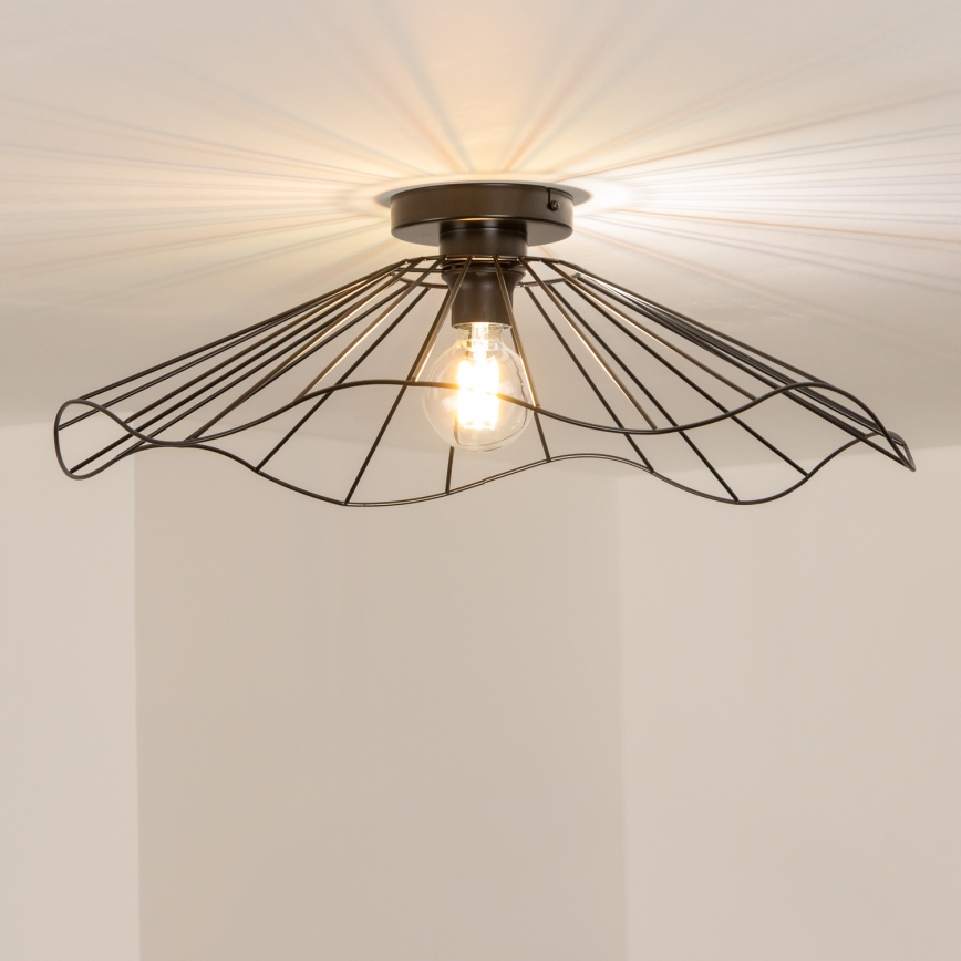 Brilagi - Lámpara LED de techo de superficie CERIA WIRE 1xE27/40W/230V Ø 60 cm negra