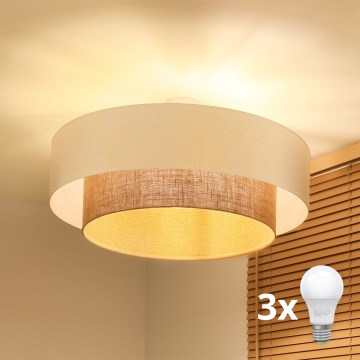 Brilagi - Lámpara LED de techo de superficie estilo BOHO, 3xE27/15W/230V, diámetro 80 cm