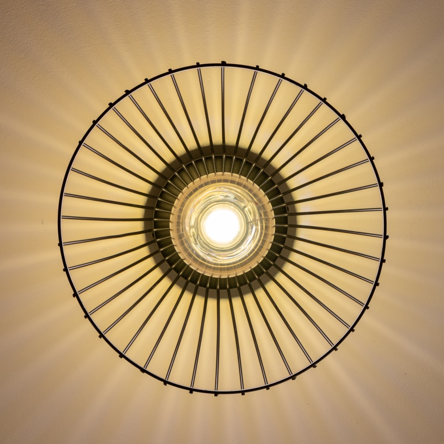 Brilagi - Lámpara LED de techo montada en superficie CERIA WIRE 1xE27/40W/230V Ø 21 cm negra