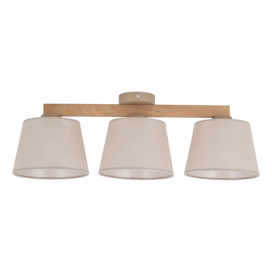 BRILAGI - Lámpara LED de techo montada en superficie LATTE SABIA 3xE27/15W/230V pino/beige