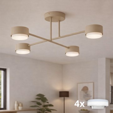 Brilagi - Lámpara LED de techo montada en superficie MONO 4xGX53/30W/230V beige