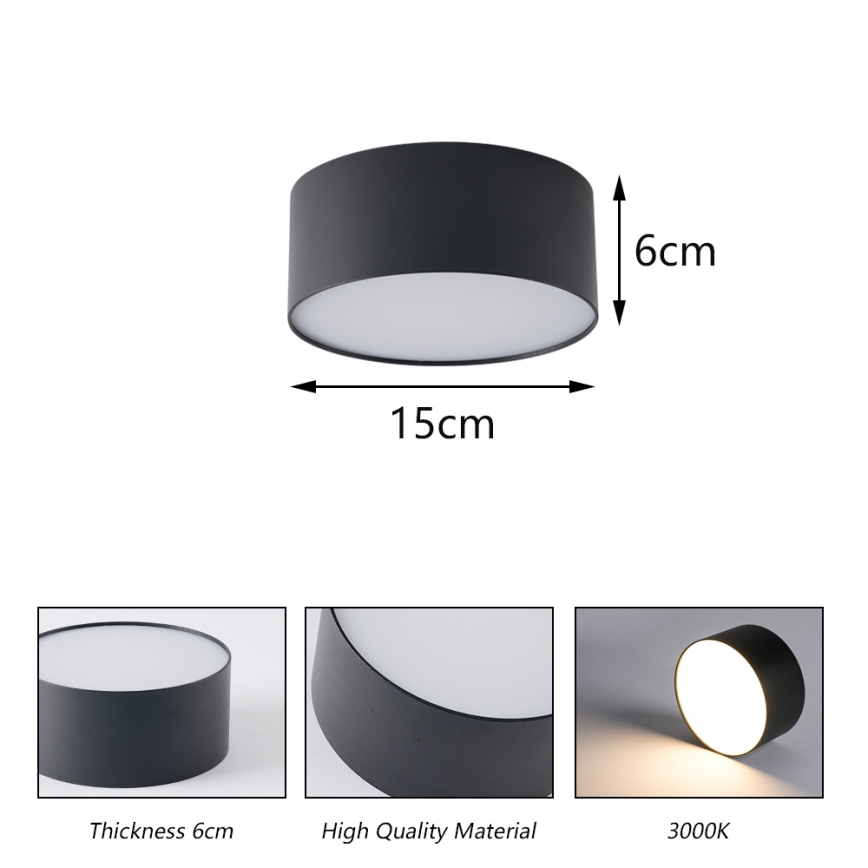 Brilagi - Lámpara LED de techo para baño FORIS LED/20W/230V Ø 15 cm blanca IP44