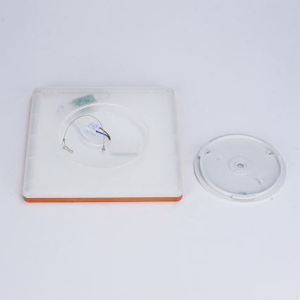 Brilagi - Luminaria LED de techo para baño ULTRA SLIM, 18W, 230V, 30x30 cm, oro rosa, IP54