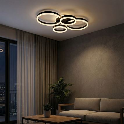 Brilagi - Lámpara de techo LED regulable ORBITS LED/52W/230V 3000-6000K + mando a distancia