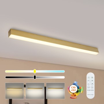 Brilagi - Lámpara LED de techo regulable SLEEKLINE SMART LED/40W/230V 3000-6000K Wi-Fi Tuya dorada + mando a distancia