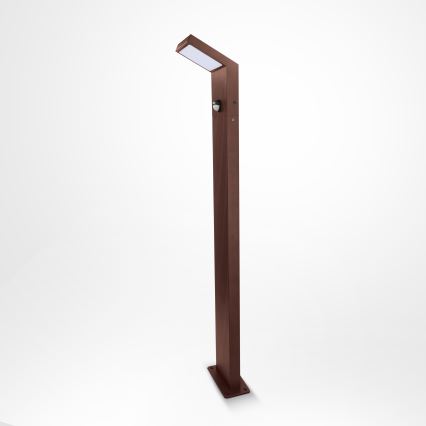 Brilagi - Lámpara LED exterior con sensor RIANO LED/8W/230V, marrón, IP65, 80 cm