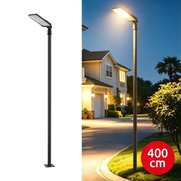 Brilagi - Lámpara LED exterior para calles con poste y brazo articulado de 4 m URBANLIGHT LED/100W/230V negra IP65