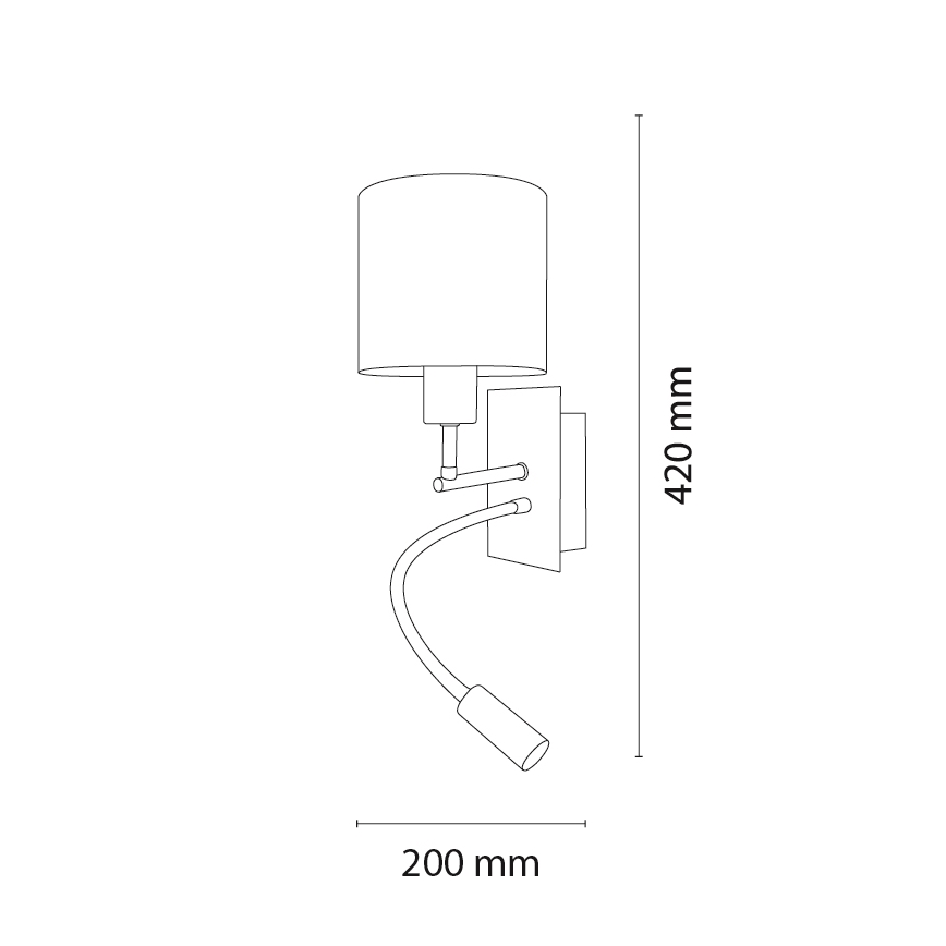 BRILAGI - Lámpara de pared infantil LED flexible BOBO 1xE27/25W/230V + LED/3W cromo mate/crema/conejitos