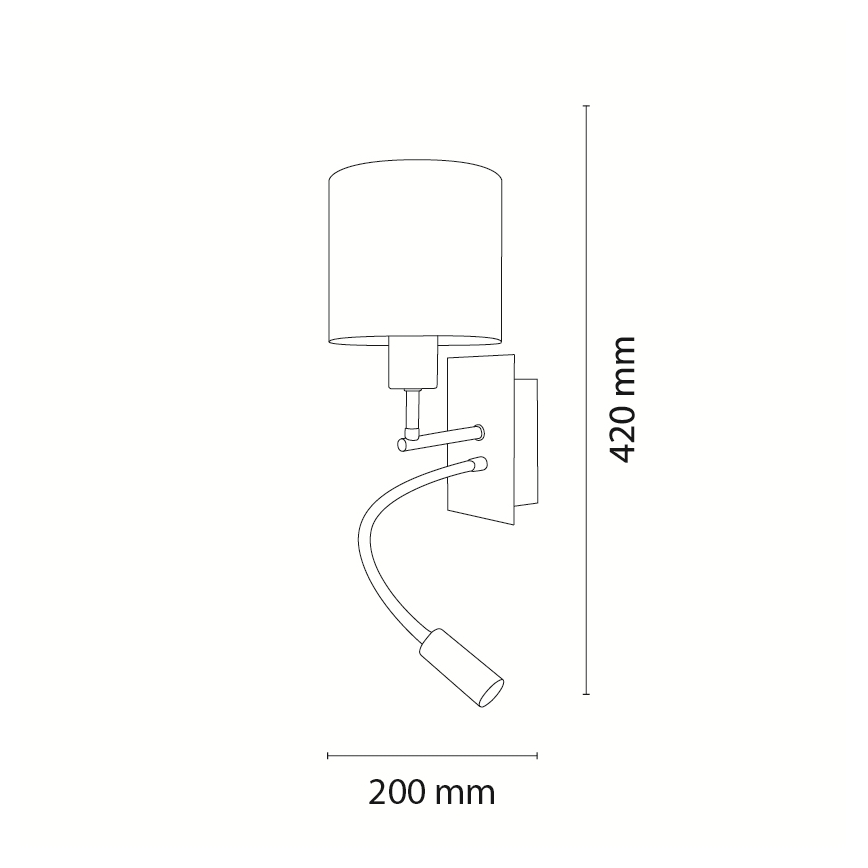 BRILAGI - Lámpara de pared flexible infantil LED BOBO 1xE27/25W/230V + LED/3W cromo mate/blanco/conejitos