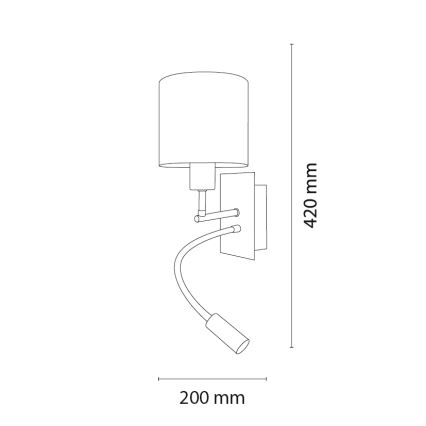 BRILAGI - Lámpara LED infantil de pared flexible BOBO 1xE27/25W/230V + LED/3W cromo mate/blanco/rosa/hadas