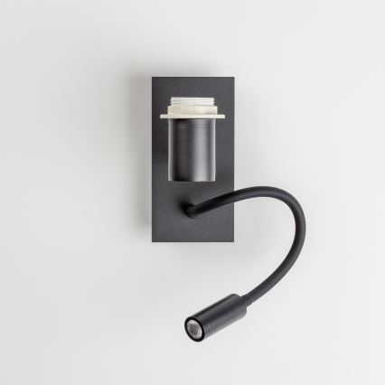 BRILAGI - Lámpara infantil de pared flexible LED BOBO 1xE27/25W/230V + LED/3W negro/blanco/conejitos
