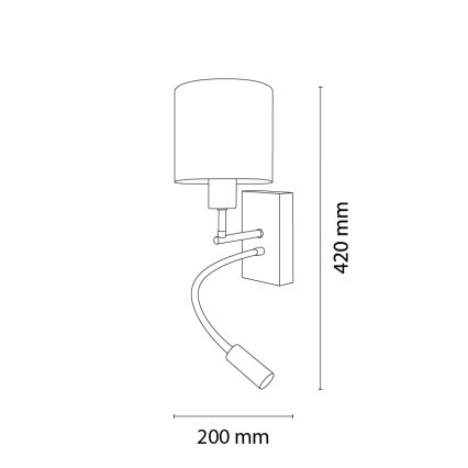 BRILAGI - Lámpara de pared infantil LED flexible BOBO WOOD 1xE27/25W/230V + LED/3W roble/blanco/rosa/bailarinas