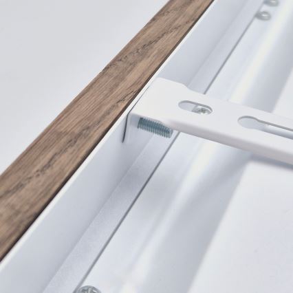 Brilagi - Lámpara de techo LED para baño WOODY FRAME LED/40W/230V 120x30 cm IP44 acabado roble nogal