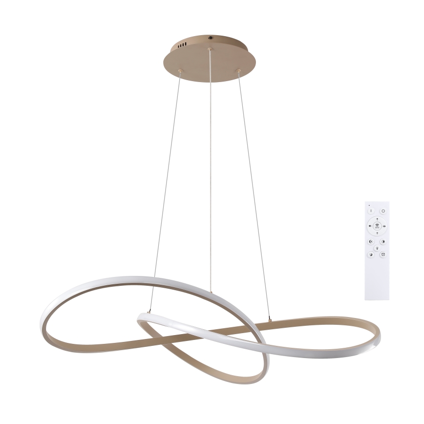 Brilagi - Lámpara colgante regulable LED en cable INFINITY LED/80W/230V 3000-6000K 80x80 cm beige + mando a distancia