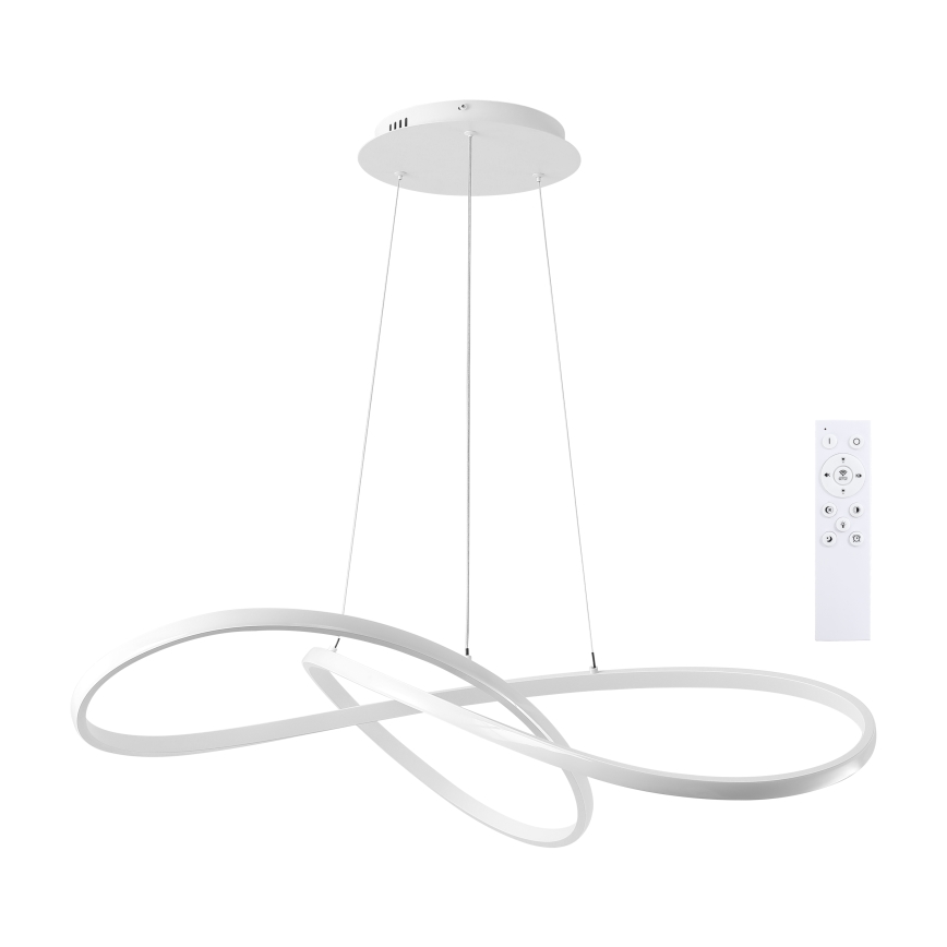 Brilagi - Lámpara colgante LED regulable suspendida por cable INFINITY LED/80W/230V 3000-6000K 80x80 cm blanca + mando a distancia