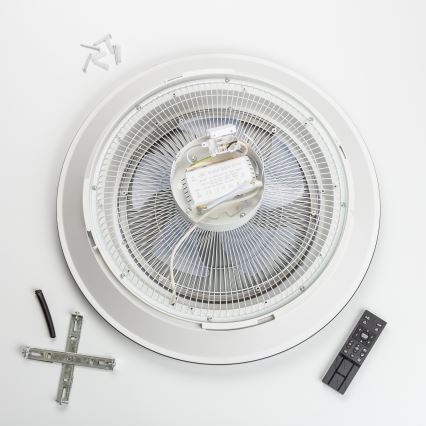 Brilagi - Lámpara LED regulable con ventilador AURA LED/38W/230V 3000-6000K dorado + control remoto