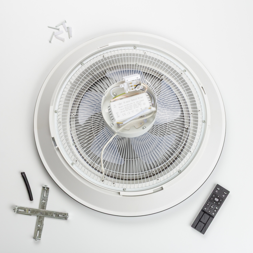 Brilagi - Lámpara LED regulable con ventilador AURA LED/38W/230V 3000-6000K dorado + control remoto