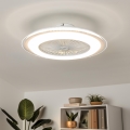 Brilagi - Lámpara LED regulable con ventilador RONDA LED/48W/230V 3000-6000K blanca + mando a distancia