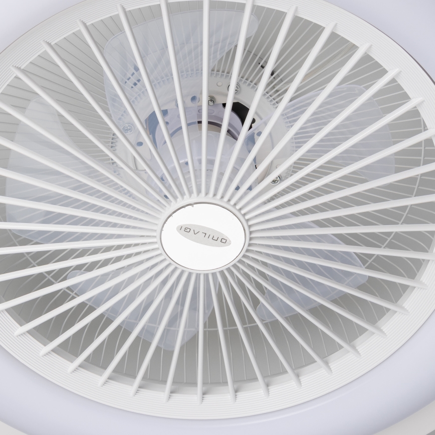 Brilagi - Lámpara LED regulable con ventilador RONDA LED/48W/230V 3000-6000K blanca + mando a distancia