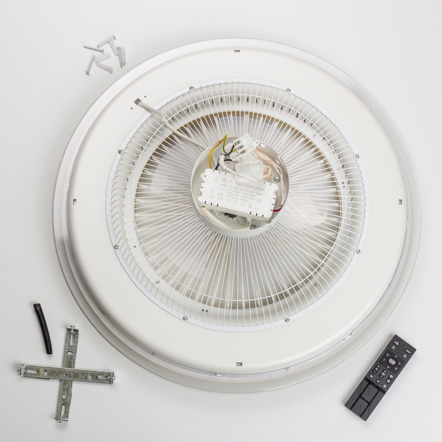 Brilagi - Lámpara LED regulable con ventilador RONDA LED/48W/230V 3000-6000K negro + control remoto