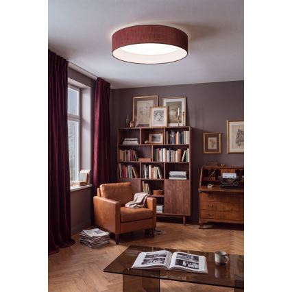 BRILAGI - Lámpara de techo LED regulable VELVET SMARTIX STARS LED/36W/230V 3000-6000K Ø 55 cm burdeos Wi-Fi Tuya Beacon + mando a distancia