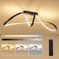 Brilagi - Lámpara LED regulable de montaje en superficie TWISTER LED/60W/230V 3000-6000K negra + mando a distancia