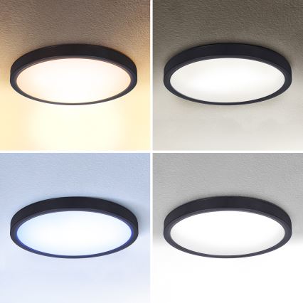 Brilagi - Plafón LED regulable ESTELA LED/36W/230V 3000-6500K ø 30 cm negro + control remoto