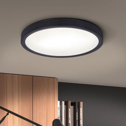 Brilagi - Plafón LED regulable ESTELA LED/36W/230V 3000-6500K ø 30 cm negro + control remoto