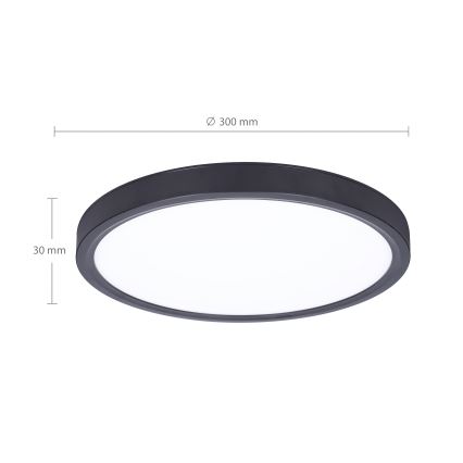 Brilagi - Plafón LED regulable ESTELA LED/36W/230V 3000-6500K ø 30 cm negro + control remoto
