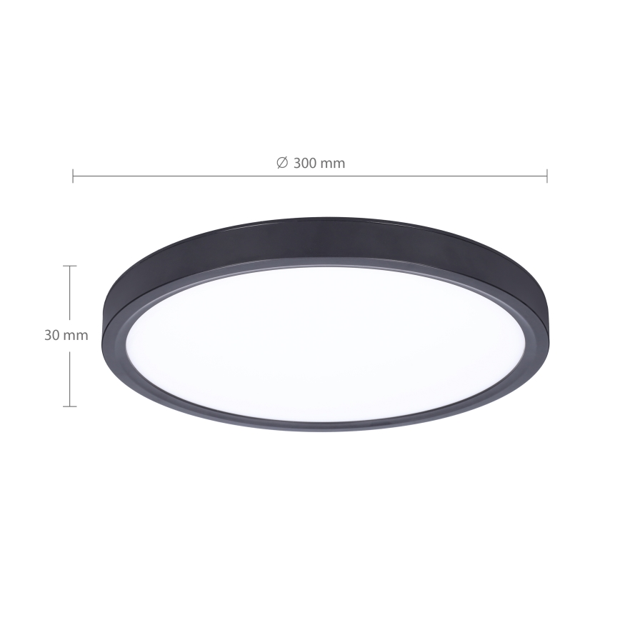 Brilagi - Plafón LED regulable ESTELA LED/36W/230V 3000-6500K ø 30 cm negro + control remoto