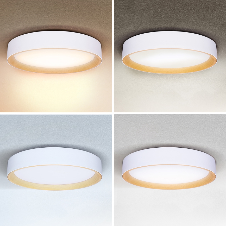BRILAGI - Plafón LED regulable LARIOS LED/48W/230V 3000-6500K ø 39 cm blanco + control remoto