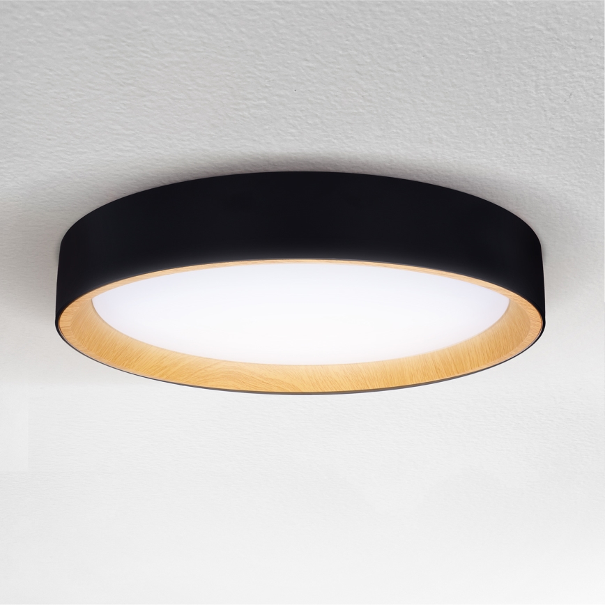 Brilagi - Plafón LED regulable LARIOS LED/48W/230V 3000-6500K ø 39 cm negro + control remoto