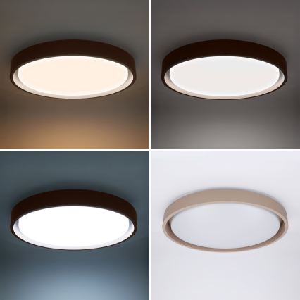 Brilagi - Lámpara de techo LED regulable MATTEO LED/48W/230V 3000-6500K diámetro 41 cm taupe + mando a distancia