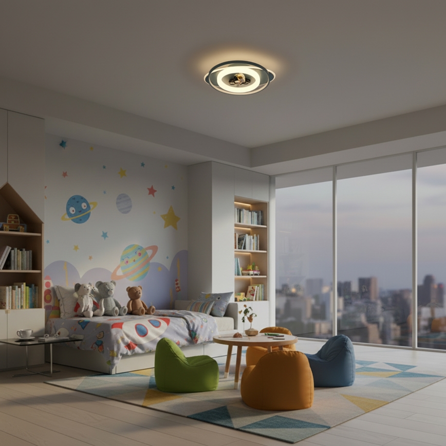 Brilagi - Lámpara de techo LED regulable infantil ASTRO LED/68W/230V 3000-6000K + control remoto