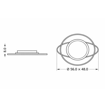 Brilagi - Lámpara de techo LED regulable infantil ASTRO LED/68W/230V 3000-6000K + control remoto