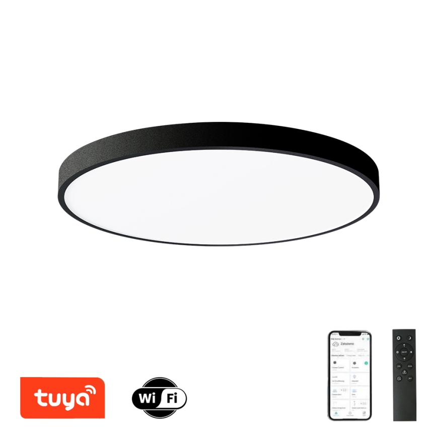 Brilagi - Plafón LED regulable POOL SMART LED/100W/230V 3000-6000 K Ø 80 cm Wi‑Fi Tuya negro + control remoto