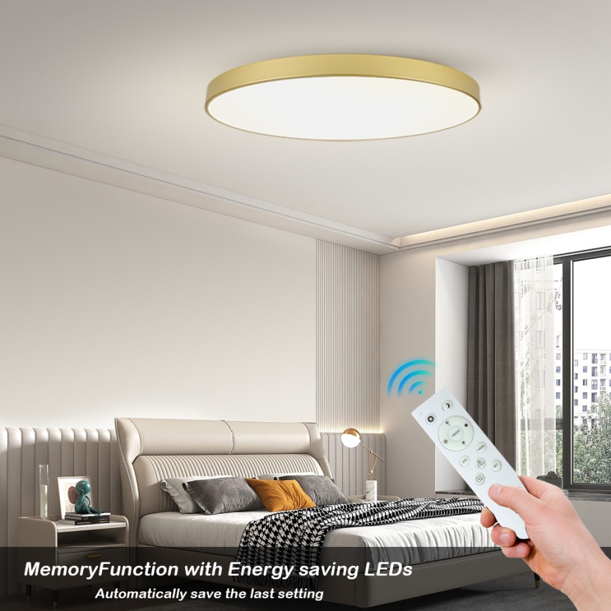 Brilagi - Luminaria de techo LED regulable POOL SMART LED/180W/230V 3000-6000K 120 cm dorada Wi-Fi Tuya + mando a distancia