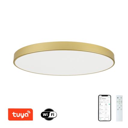Brilagi - Luminaria de techo LED regulable POOL SMART LED/180W/230V 3000-6000K 120 cm dorada Wi-Fi Tuya + mando a distancia
