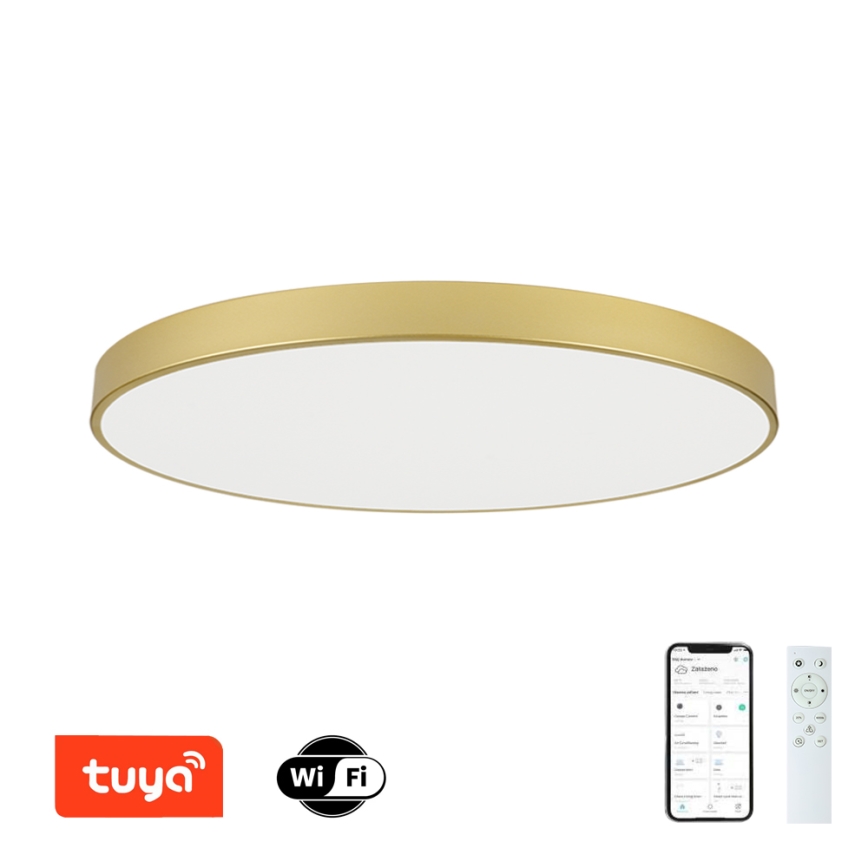 Brilagi - Luminaria de techo LED regulable POOL SMART LED/180W/230V 3000-6000K 120 cm dorada Wi-Fi Tuya + mando a distancia