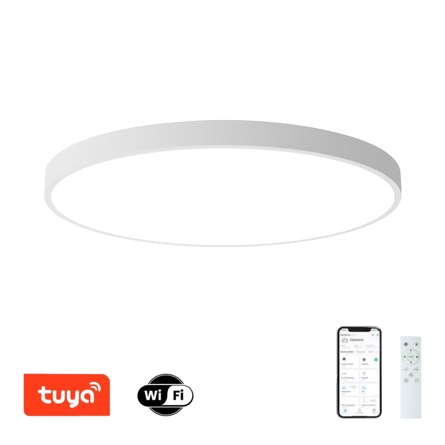 Brilagi - Plafón LED regulable POOL SMART LED/180W/230V 3000-6000K Ø120 cm Wi-Fi Tuya blanco + mando a distancia