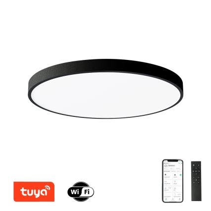 Brilagi - Luminaria de techo LED regulable POOL SMART LED/180W/230V 3000-6000K Ø 120 cm Wi-Fi Tuya negra + mando a distancia