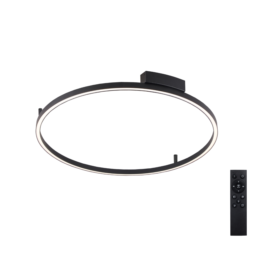 Brilagi - Luminaria de techo LED regulable PORTOFINO LED/60W/230V 3000-6000K diámetro 80 cm negra + mando a distancia