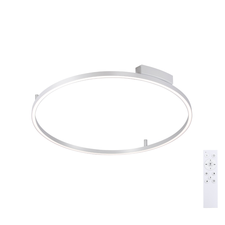 Brilagi - Lámpara de techo LED regulable PORTOFINO LED/60W/230V 3000-6000K diámetro 80 cm plateada con mando a distancia